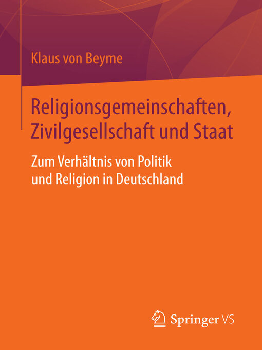 Title details for Religionsgemeinschaften, Zivilgesellschaft und Staat by Klaus von Beyme - Available